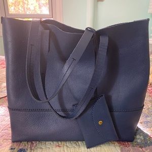 J Crew Leather Tote.  Never used.